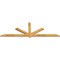 Ekena Millwork Kennewick Rough Sawn Timber Gable Bracket, Western Red Cedar, 96"W x 32"H x 2"D x 4"F, 8/12 Pitch GBW096X32X0204KEN00RWR - alternate 5